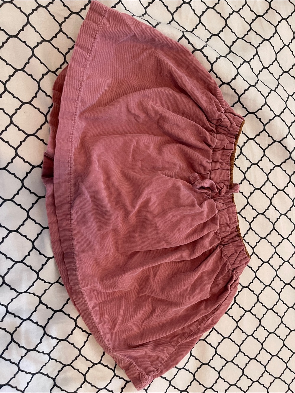 Mauve Pink Corduroy Mini Skirt